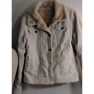 Twenty /Twenty Sherpa Lined Corduroy Women 's Jacket Size L